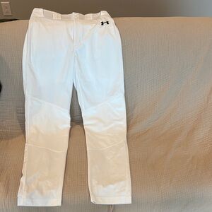 Under Armour Men's White Performance Baseball Pants